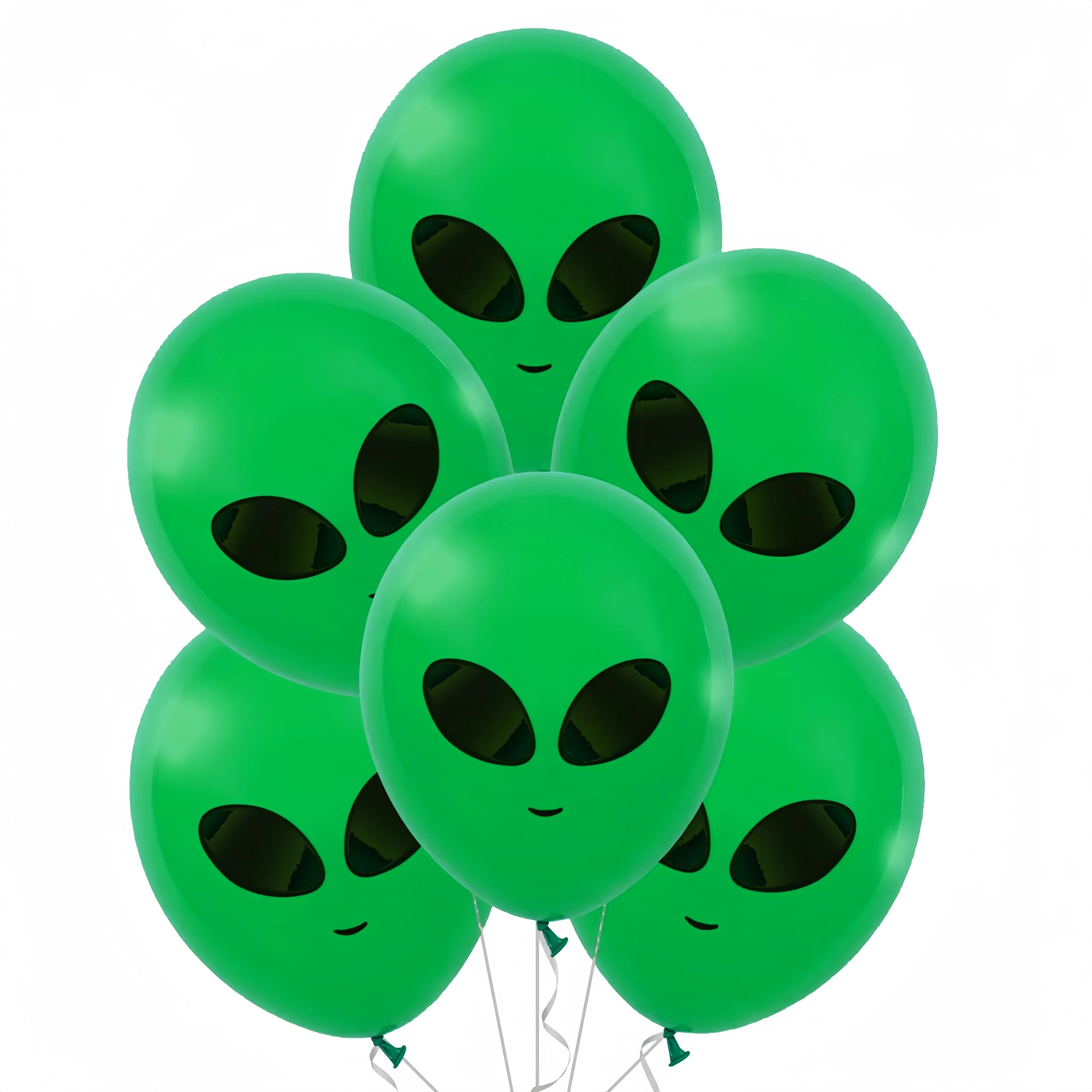 12/20/50 Stück Alien-Luftballons, grüne Alien-Party-Latex-Luftballons, UFO-Luftballons, Außerirdische-Dekorationen für Geburtstagsfeiern, Baby