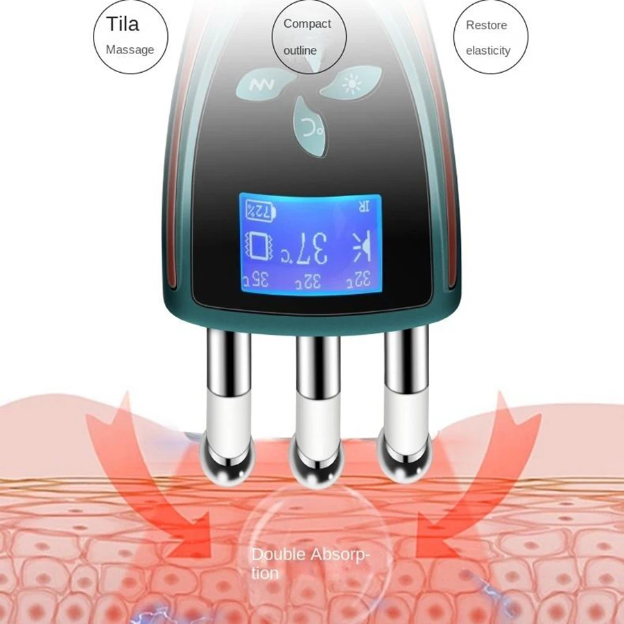 Tragbare EMS Beheizte Vibration Schönheit Gerät Elektrische Facelifting Massagegerät Körper Kopf Nase Füße Straffende Anti-Falten