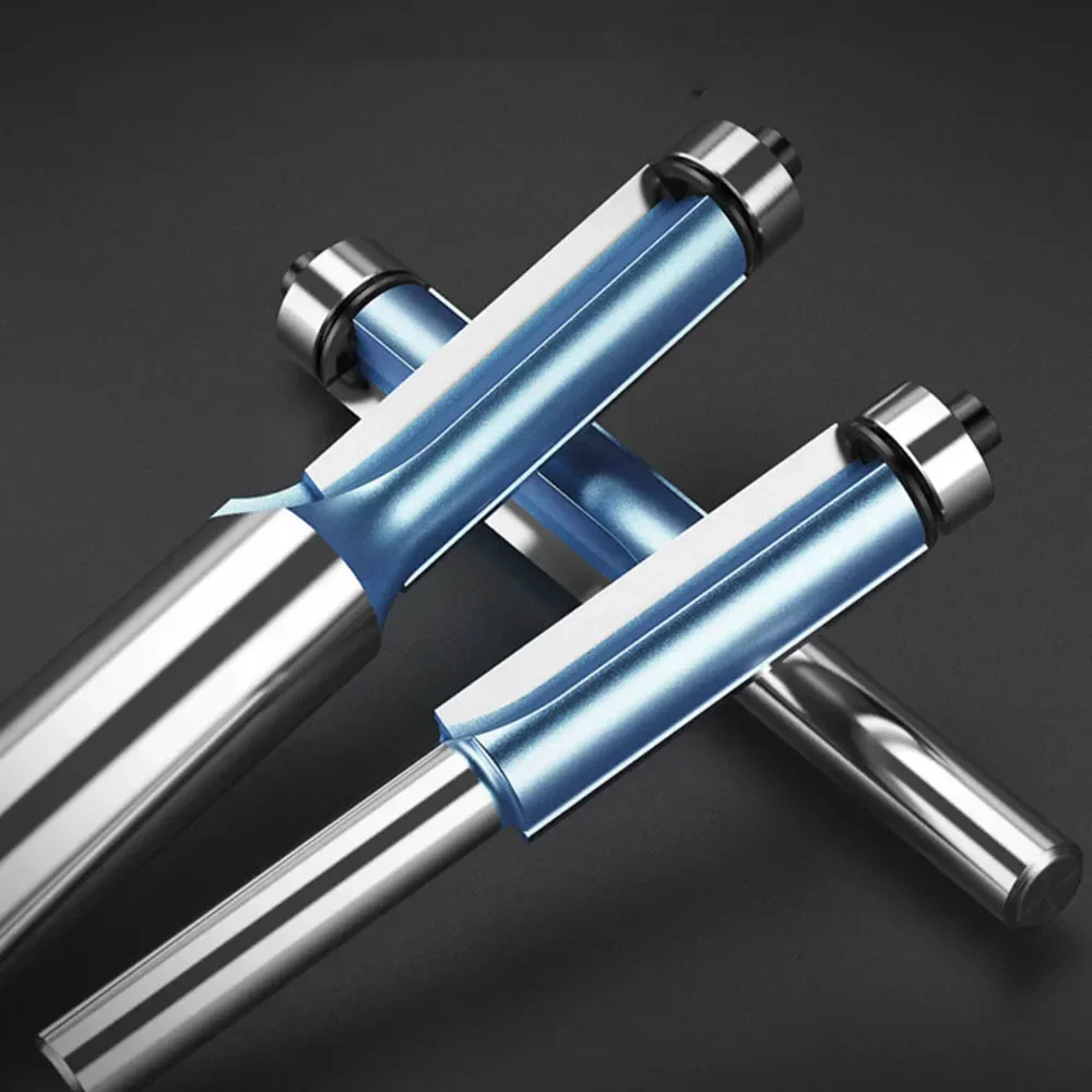 Tideway Industrial Grade Bearing Flush Trim Router Bit Lengthed Milling Bits for Woodworking Tool  1/2 1/4 Trimming CNC Cutter