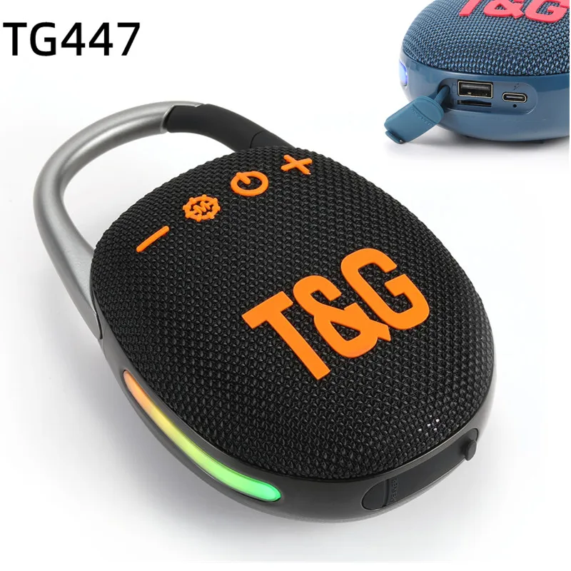 TG447 Portable Bluetooth Speaker Wireless Speakers Waterproof Mini Bass Column Boombox  TF BT USB FM Radio Loudspeaker