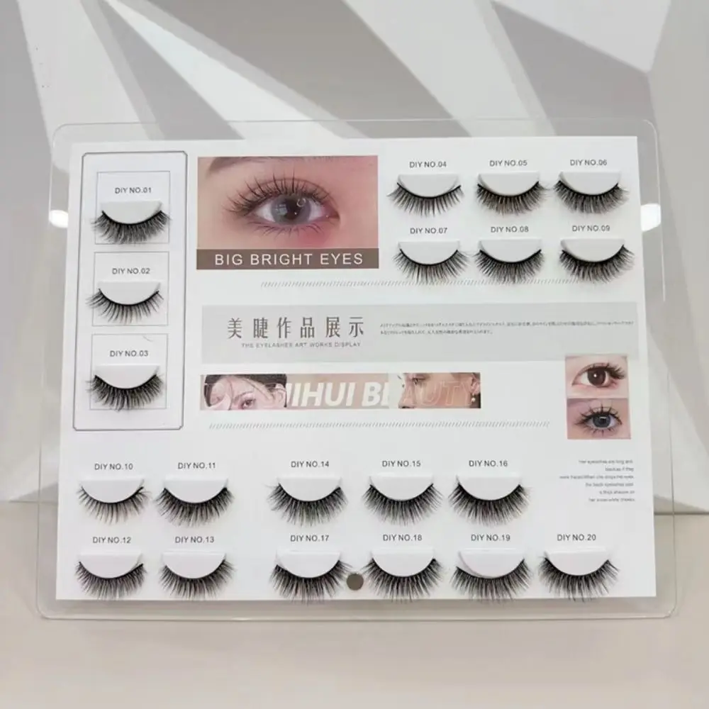 Detachable False Eyelashes Display Stand 10/12/16/20 Grids Large Volume Acrylic Lash Holder Metal Stand Dust-proof