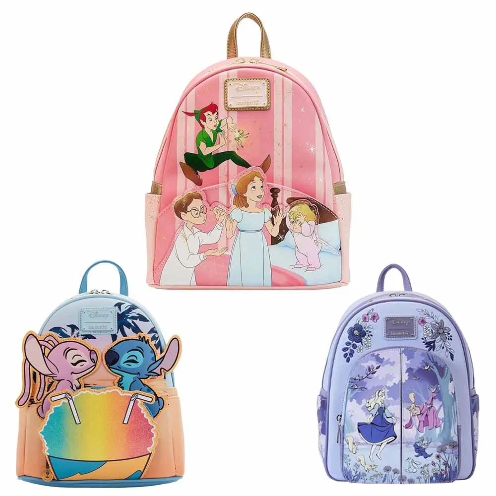 Peter Pan You Can Fly 70th Anniversary Double Strap Shoulder Bag Purse Women Bag for Girls PU Leather Schoolbag Cartoon Baby