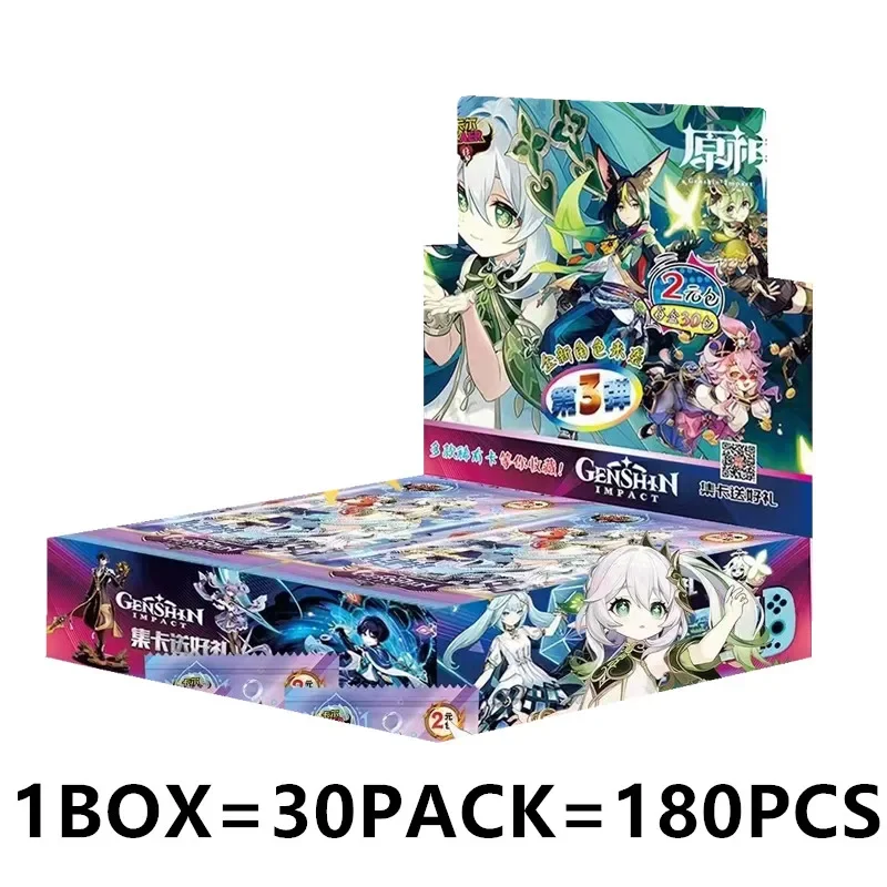 2023 New Original Genshin Impact Collection Cards Box TCG Pack Full Set Set New In Anime Game Playing Cards Board Toys Gift Toys