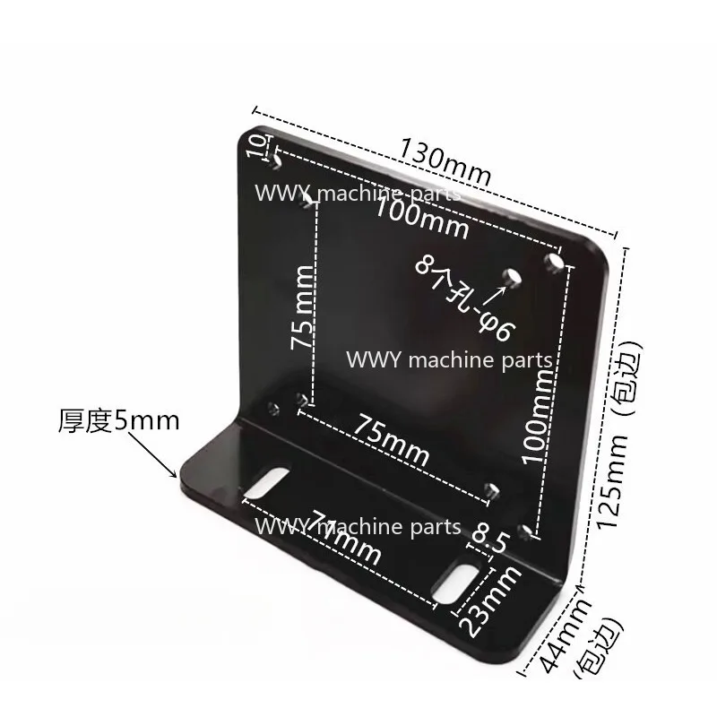 Suitable for 1PC Carbon Steel L-shaped Bracket Racing Simulator Display Fixture Three Screen Bracket Corner Connection Plate