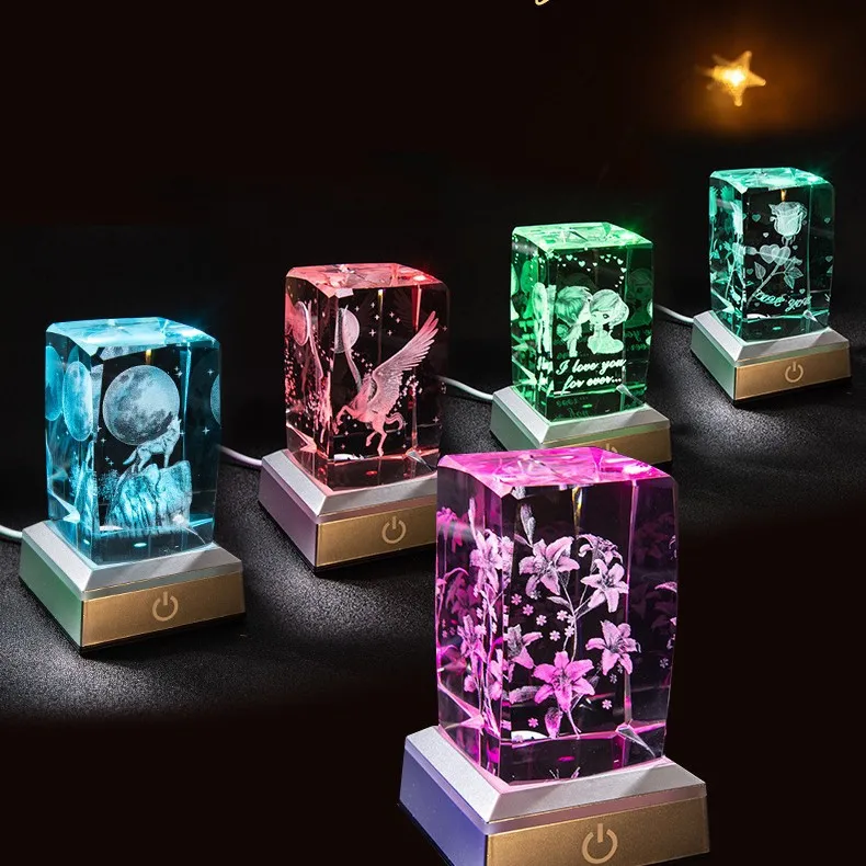 New Natural Crystal Night Light Desk Feng Shui Ornament Soft Bedside Lamp