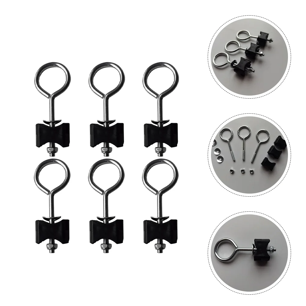 6 Pcs Round Trampoline Screws Replacement Practical Nuts Large Major Galvanized Steel Wire Supplies Trampolines