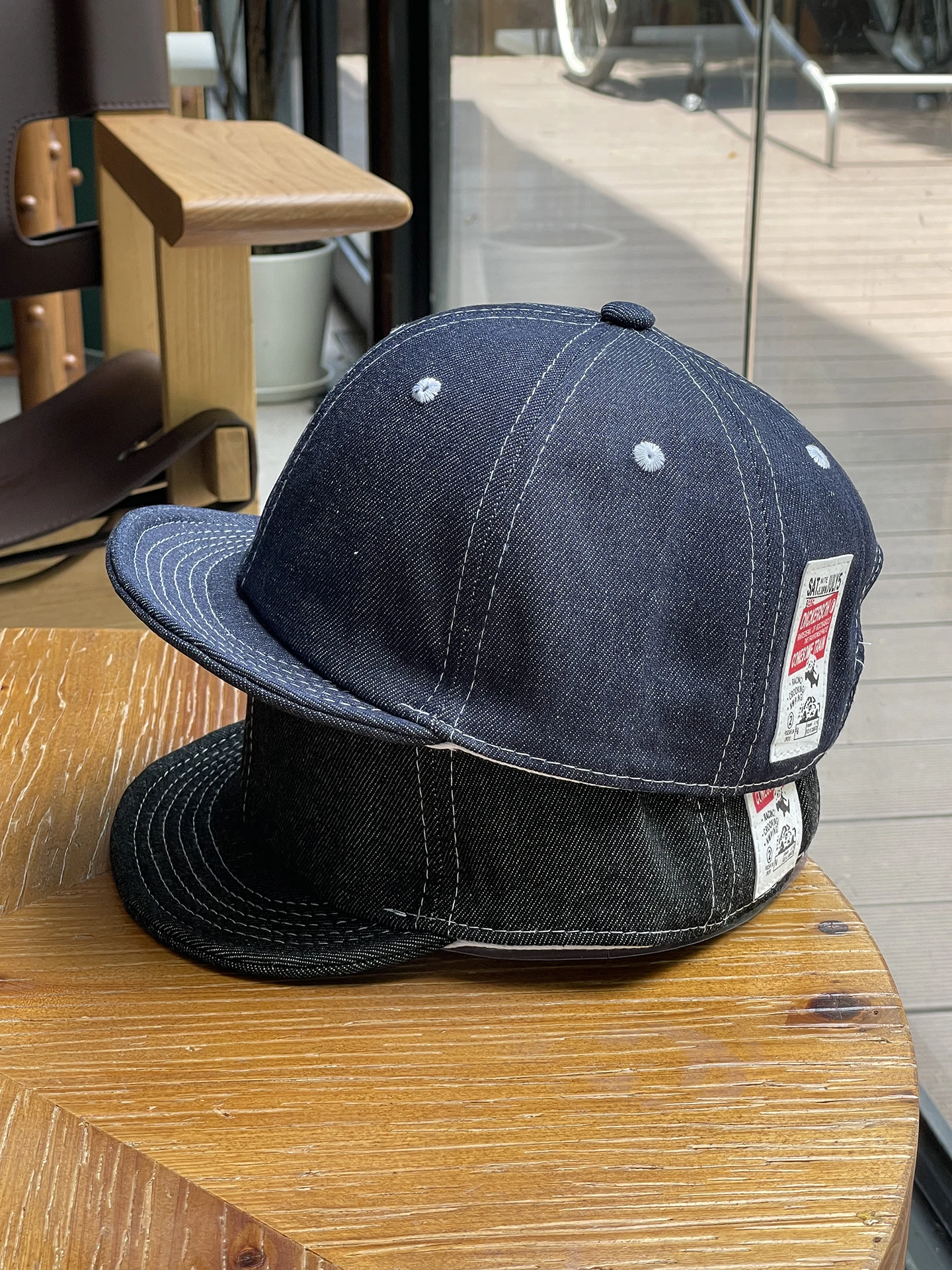 Denim short brim tooling baseball cap sports hip hop street dance trendy hat men
