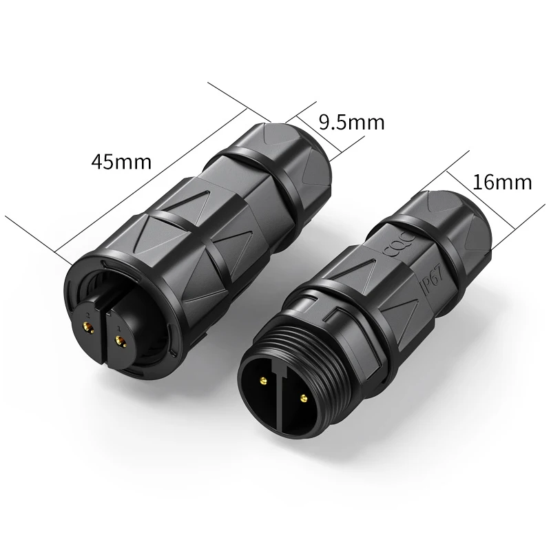 Waterproof M19 Solderless Connector 500V 20A 2 3 4 Pin Aviation Plug Industrial Male Female Docking Screw Lock Wire Connectors