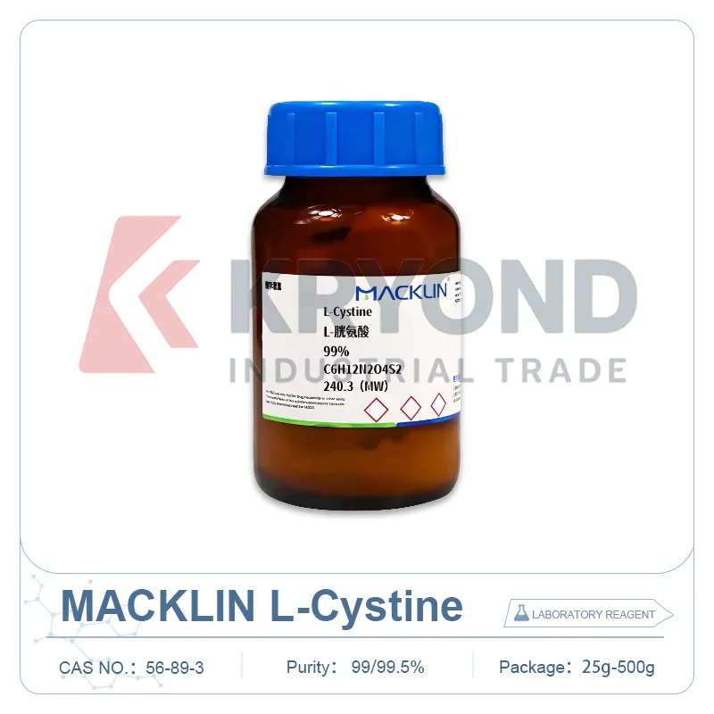 MACKLIN L Cistina 99% CAS 56-89-3 Grau Biotecnológico Aminoácido Reagente Químico de Laboratório para Análise e Preparação de Amostras 25g 500g