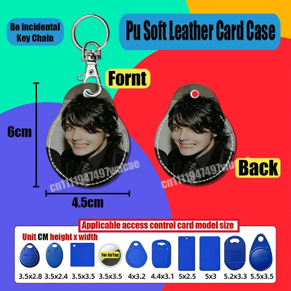 For Air Tag Case For Gerard Way Singer Card Holder Sleeve ID Badge Credit Bank Access For AirTag Case Shell