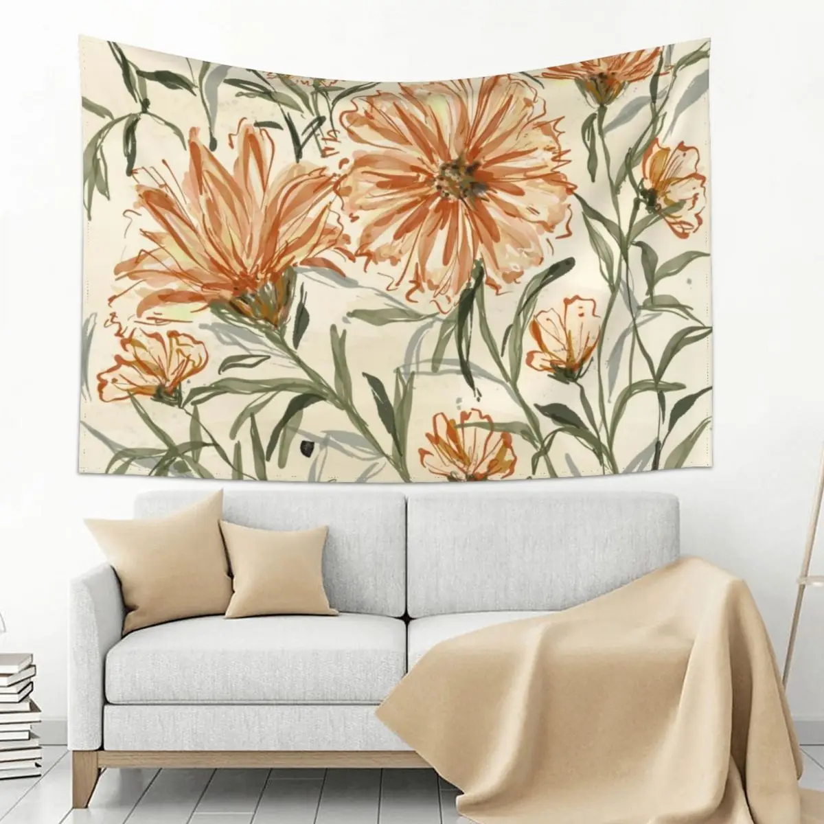 

Wild flowers illustration by MercuryV Tapestry Decoration For Bedroom Room Ornaments Wall Carpet Bedroom Decoration Tapestry