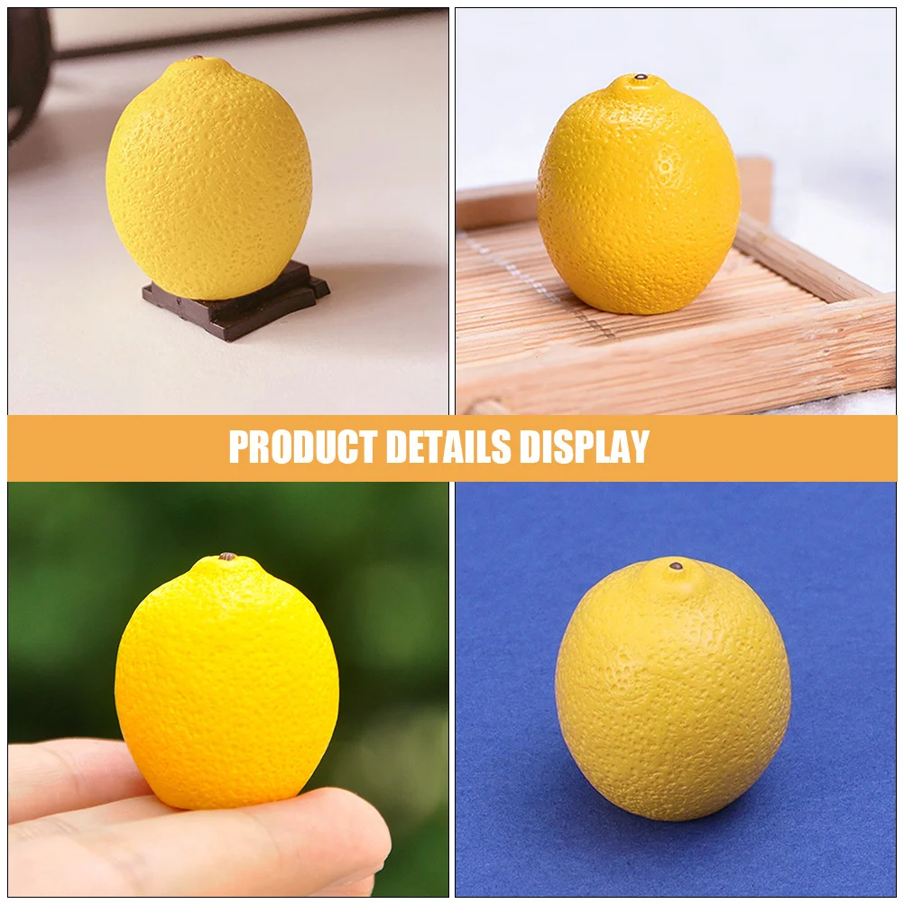 

8Pcs Mini Artificial Lemon Props Vivid Color Feeling Widely Used for Various Settings Fruit Theme Decorations Photo Prop