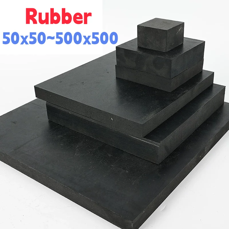 

Black Rubber Sheets Damping Gasket Pad 50~500mm Square Anti Refrigerator Vibration Pads Washing Machine Shock Pad Non Slip