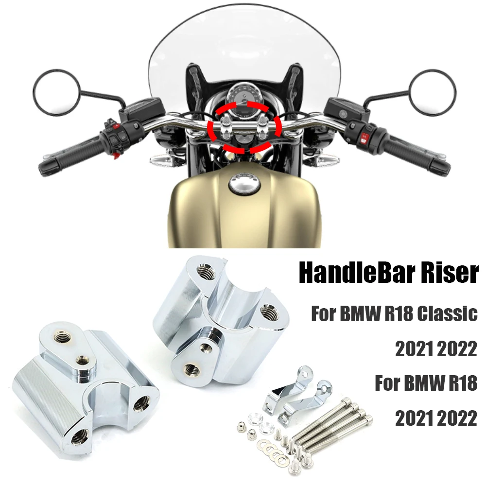 

New Motorcycle Accessories Handle Bar Riser Handlebar Clamp Back Move Mount Adapter For BMW R18 R 18 r18 2021 2022