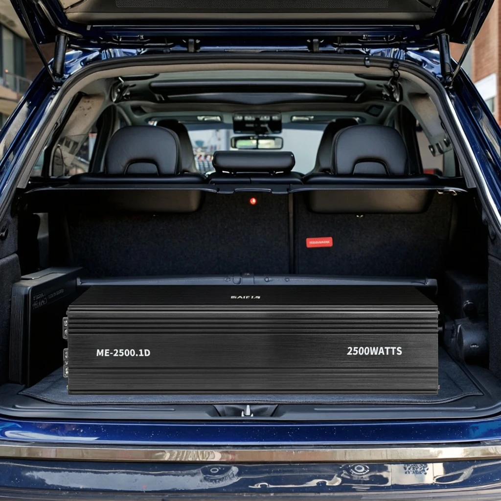 Class D Car Audio Power Amplifier RMS 2500Wrms 1 Ohm Impedance Spl Mono Power Amplifier with Crossovers