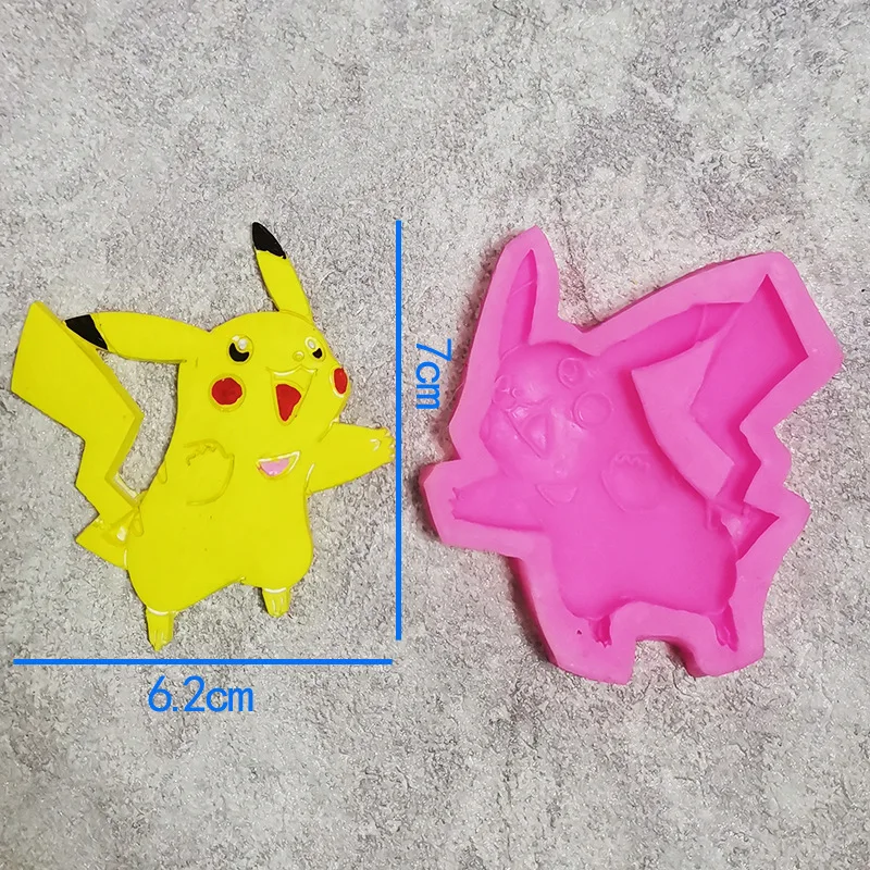 Pokemon Mold Pikachu Silicone Mold Semi Three-dimensional Texture Exquisite Pikachu Chocolate Cake Decoration Baking Mold Gift