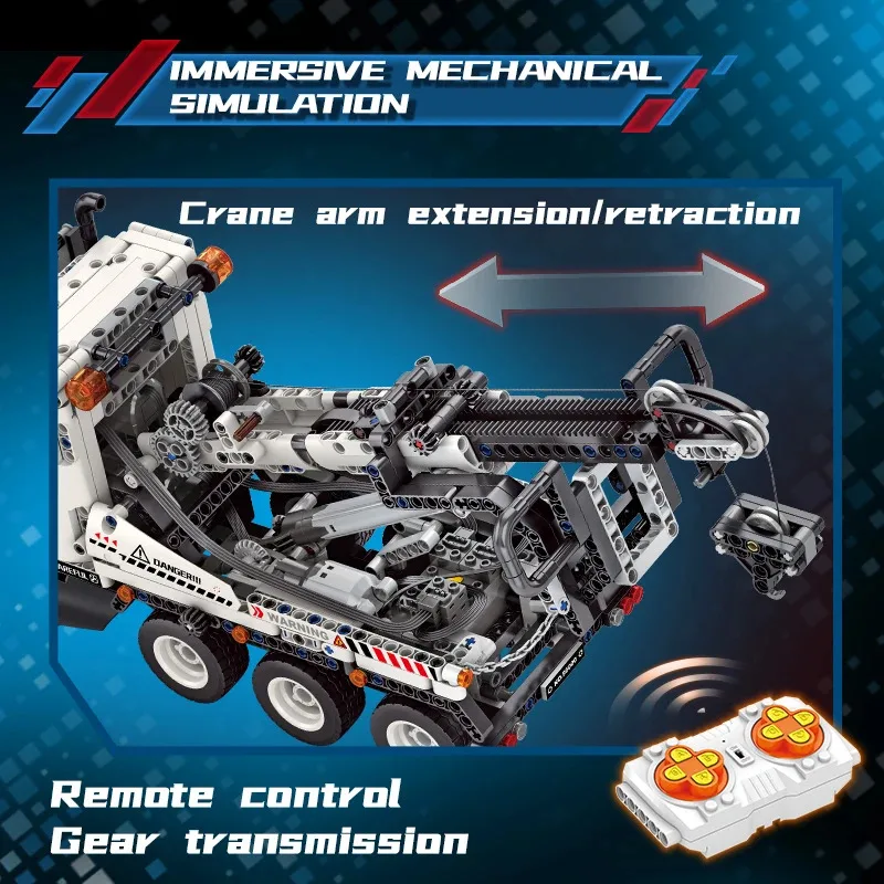 มีสินค้าในสต็อก 9600 ชิ้น รถบรรทุกพ่วงทางหลวงแบบประกอบเอง ของเล่นตัวต่อสำหรับเด็กผู้ชาย ชุดของขวัญคริสต์มาส