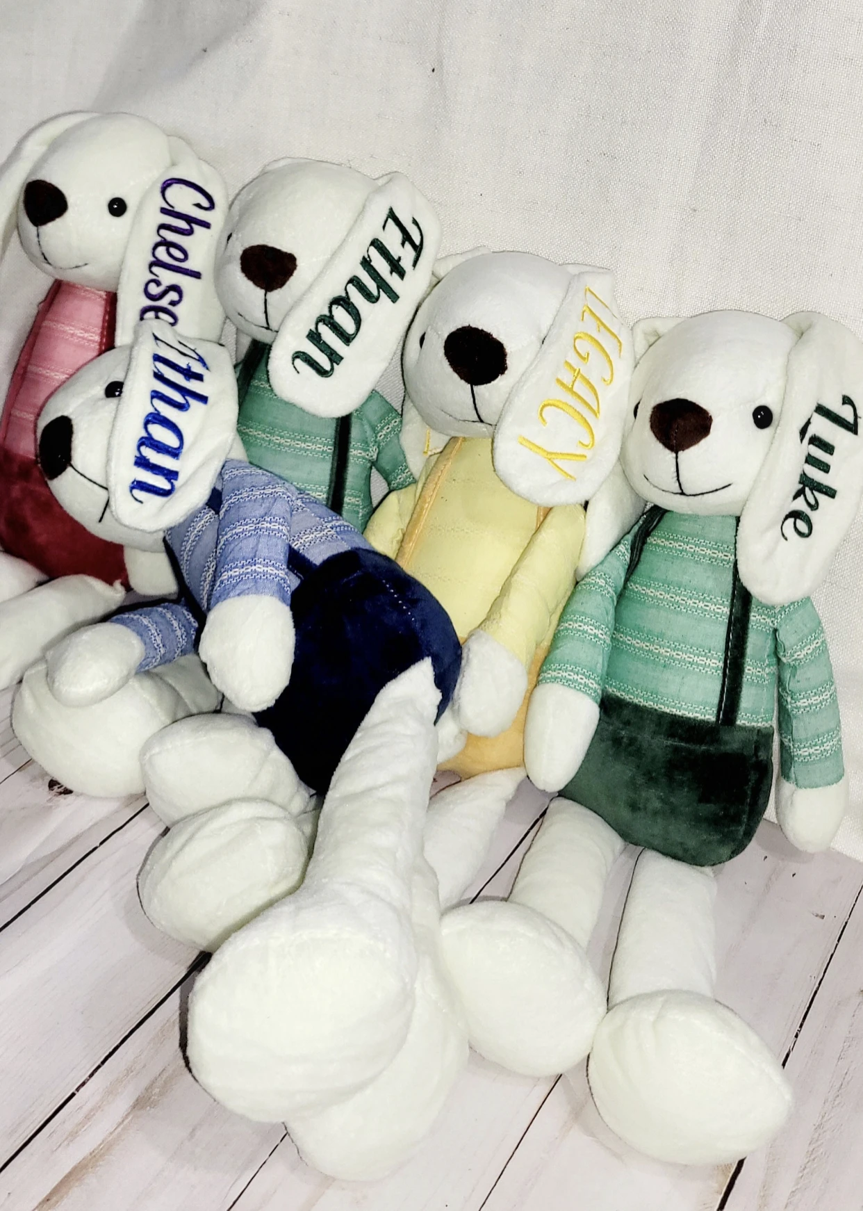 

Personalized Embroidered Plush Bunny Toys Child'S Name Custom Name Plush Toy Child First Easter Boys Girl Kids Birthday Gift