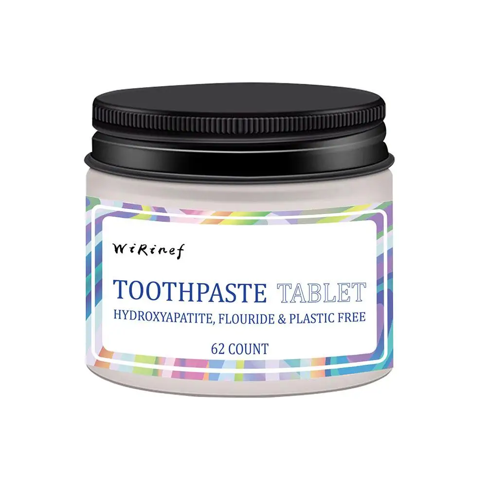 Tandpasta Tabletten 62 stks/pot Nano Hydroxyapatite Tandpasta Gratis Reizen Natuurlijke Tabs Whitening Zorgvriendelijke Fluoride Denta V0Z4