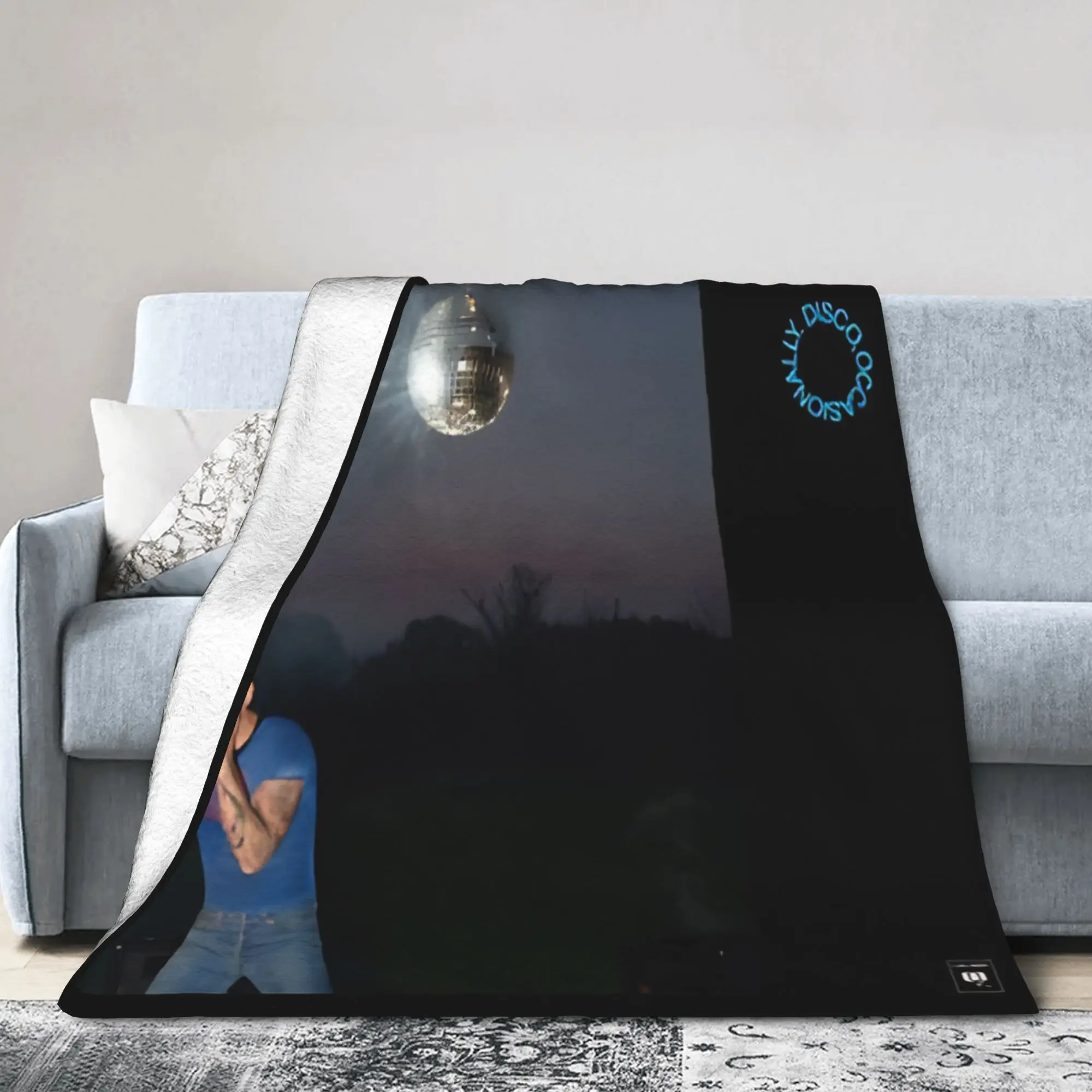 Kiss All The Time Disco Plush Blankets Harrys Singer Styles Funny Throw Blanket for Home 125*100cm Rug Piece