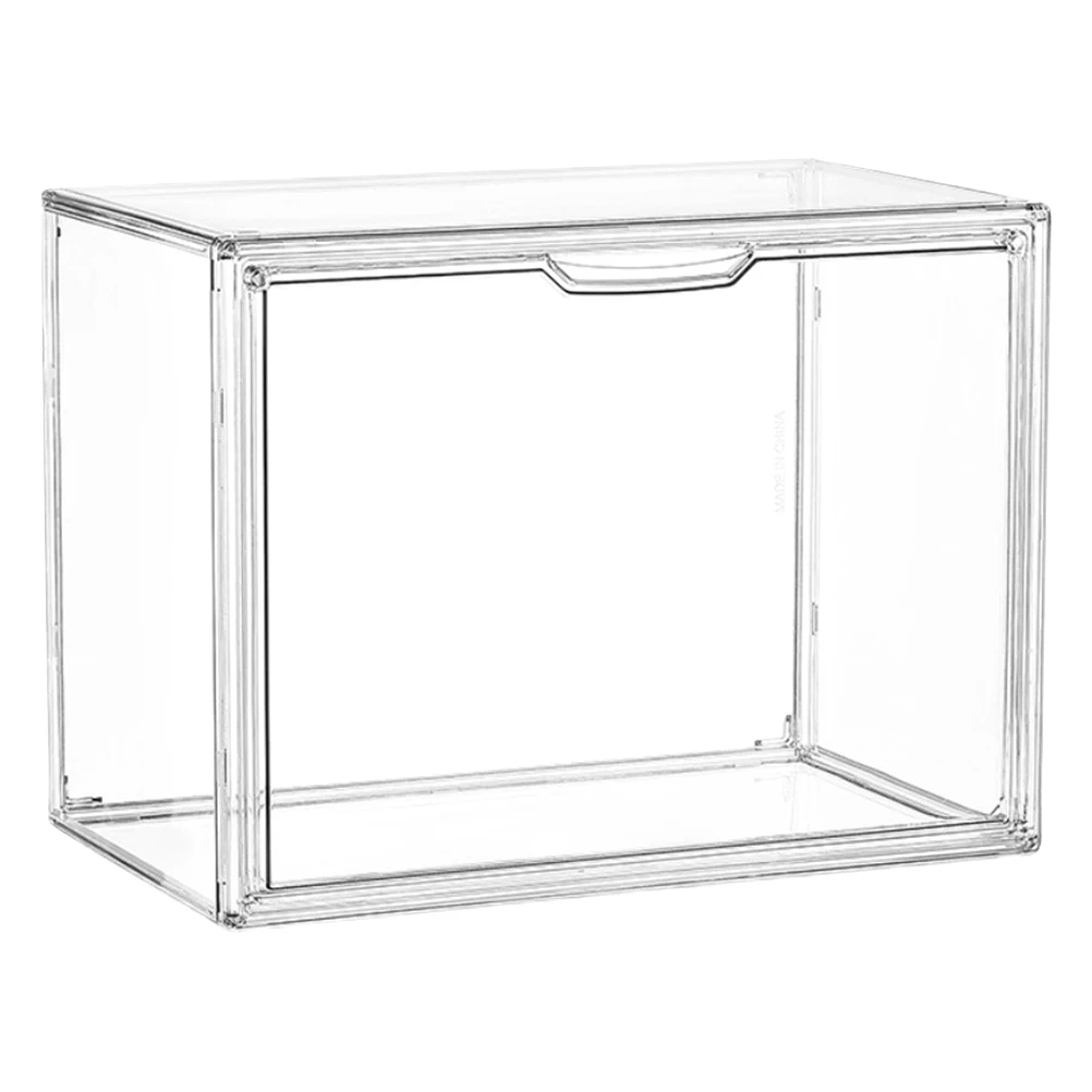 

Transparent Book Storage Box Acrylic Stackable Dustproof Container for Books Study Room Bedroom Office ganizer Case Lightweight