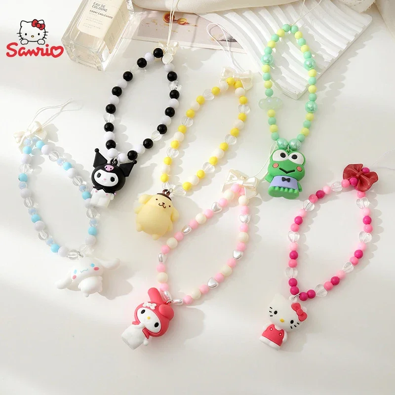 Sanrio Cinnamoroll Olá Kitty Telefone Lanyard, Corrente De Telefone, Pulseira De Talão, Chaveiro Presentes, Minha Melodia