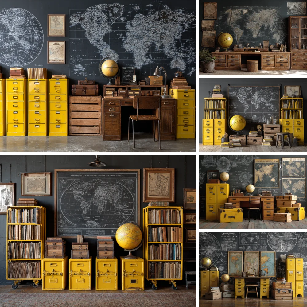 

Photography Background Back To School Cabinet Blackboard Classroom Children Birthday Party Portrait Decor Backdrop Photo Studio
