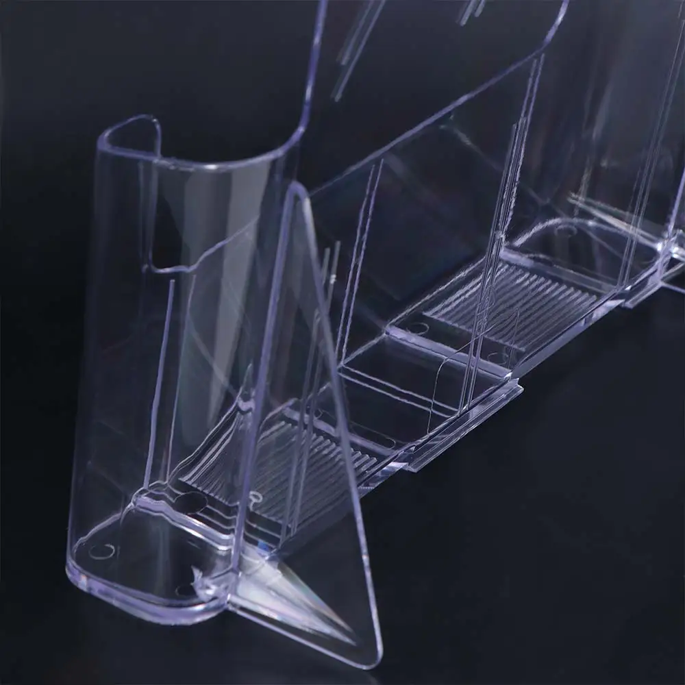 Durable A4 Size Brochure Holder Plastic Non-slip Filing Magazine Rack Clear Slanted Back Flyer Display Stand Bedroom