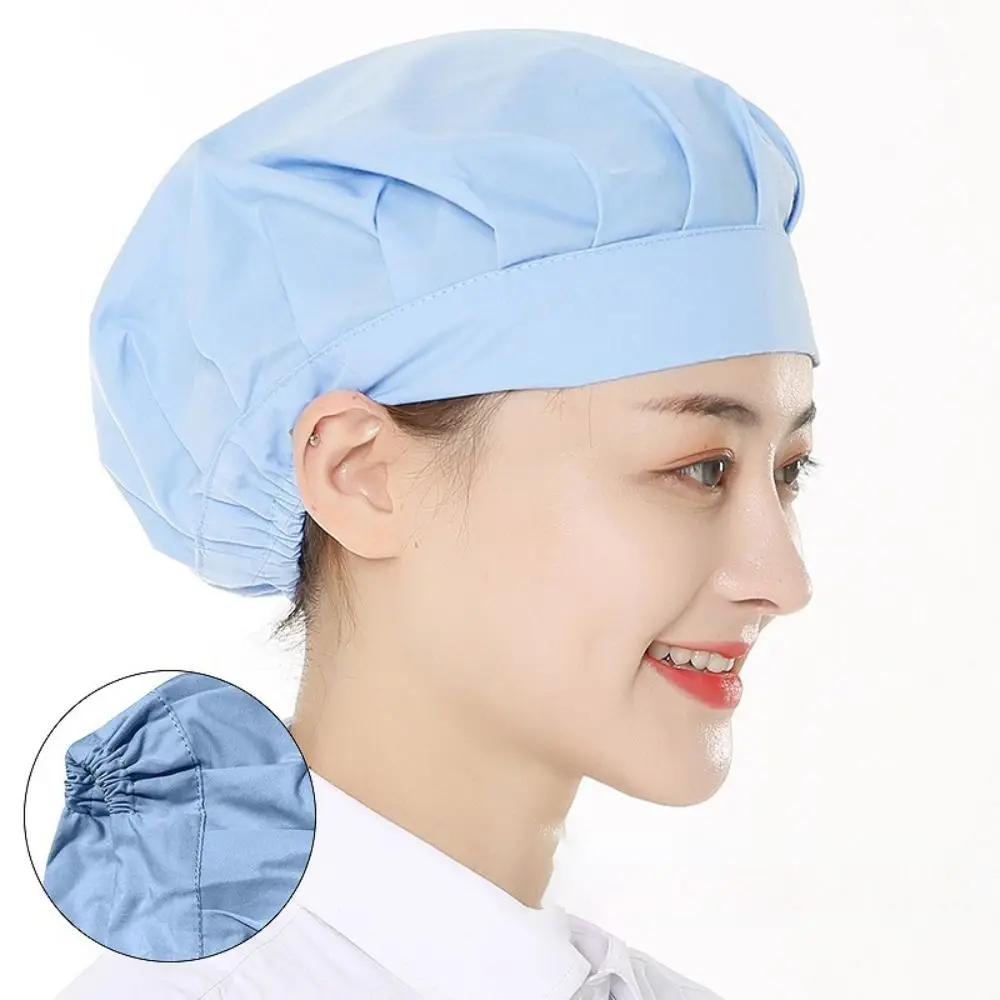 Women Man Cotton Dust proof Work Cap Food Service Bundled Hair Chef Cap Work Headband Cook Hat Canteen Catering