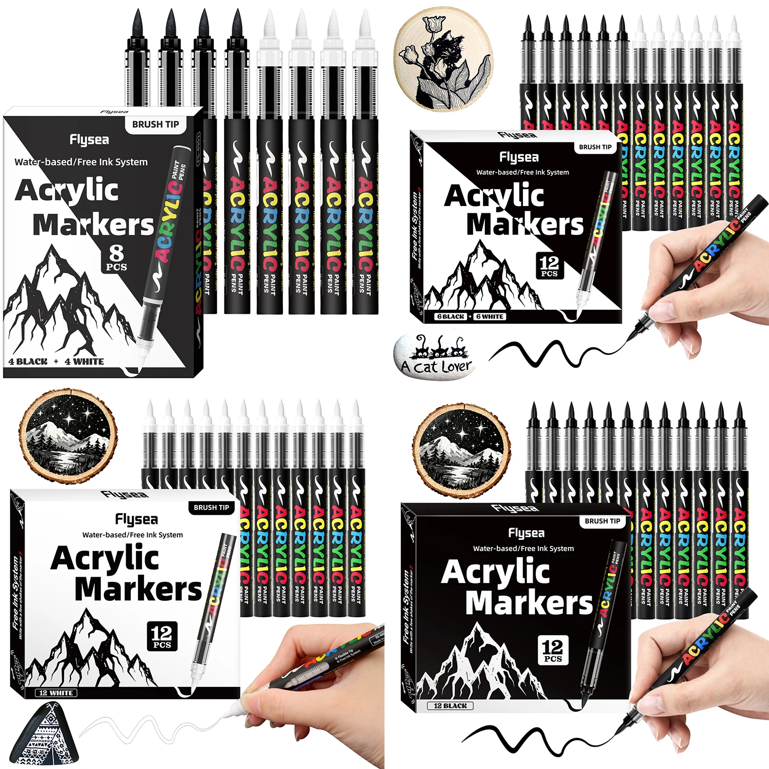 

Direct liquid soft head acrylic pigment marker pen art painting supplies suitable for canvas, wood, glass, ceramic DIY crafts