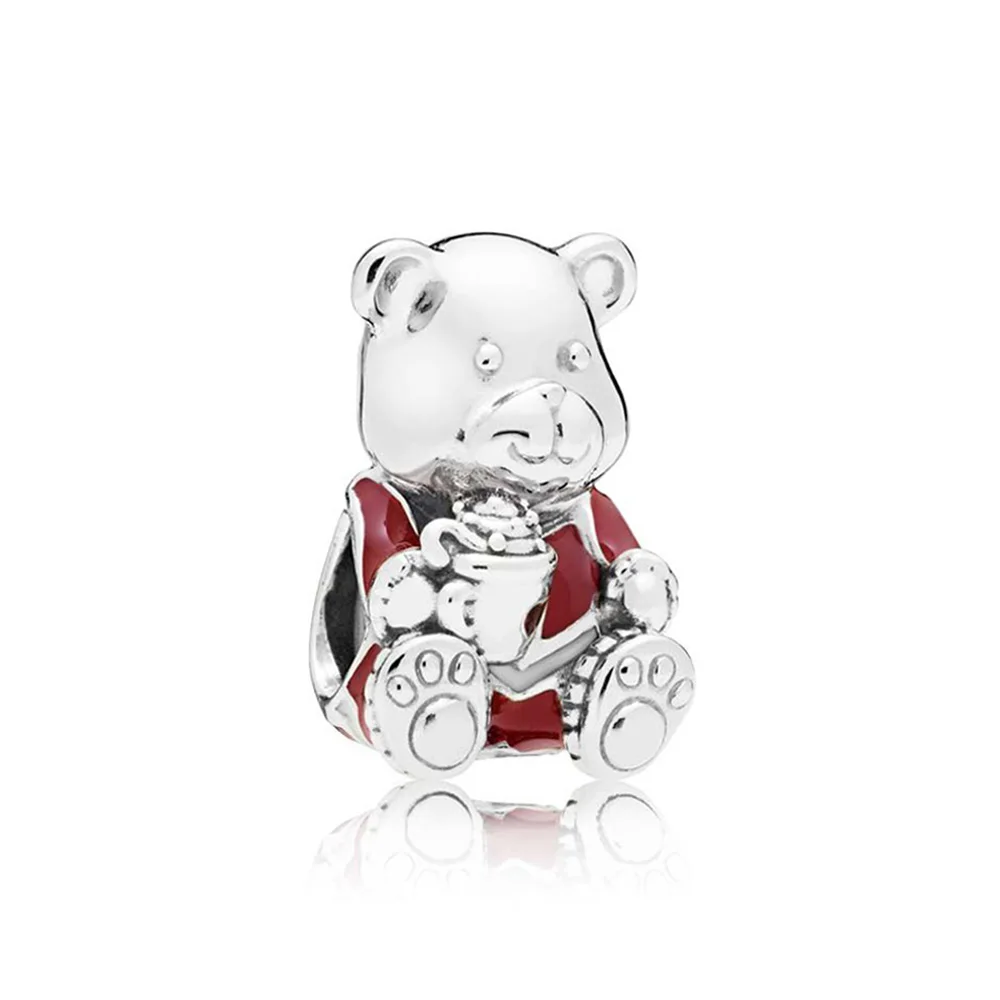 925 فضة الخرزة جولي Sleighing سانت نيك سانتا في الفضاء البيت سحر صالح أزياء المرأة سوار الإسورة هدية DIY مجوهرات #6