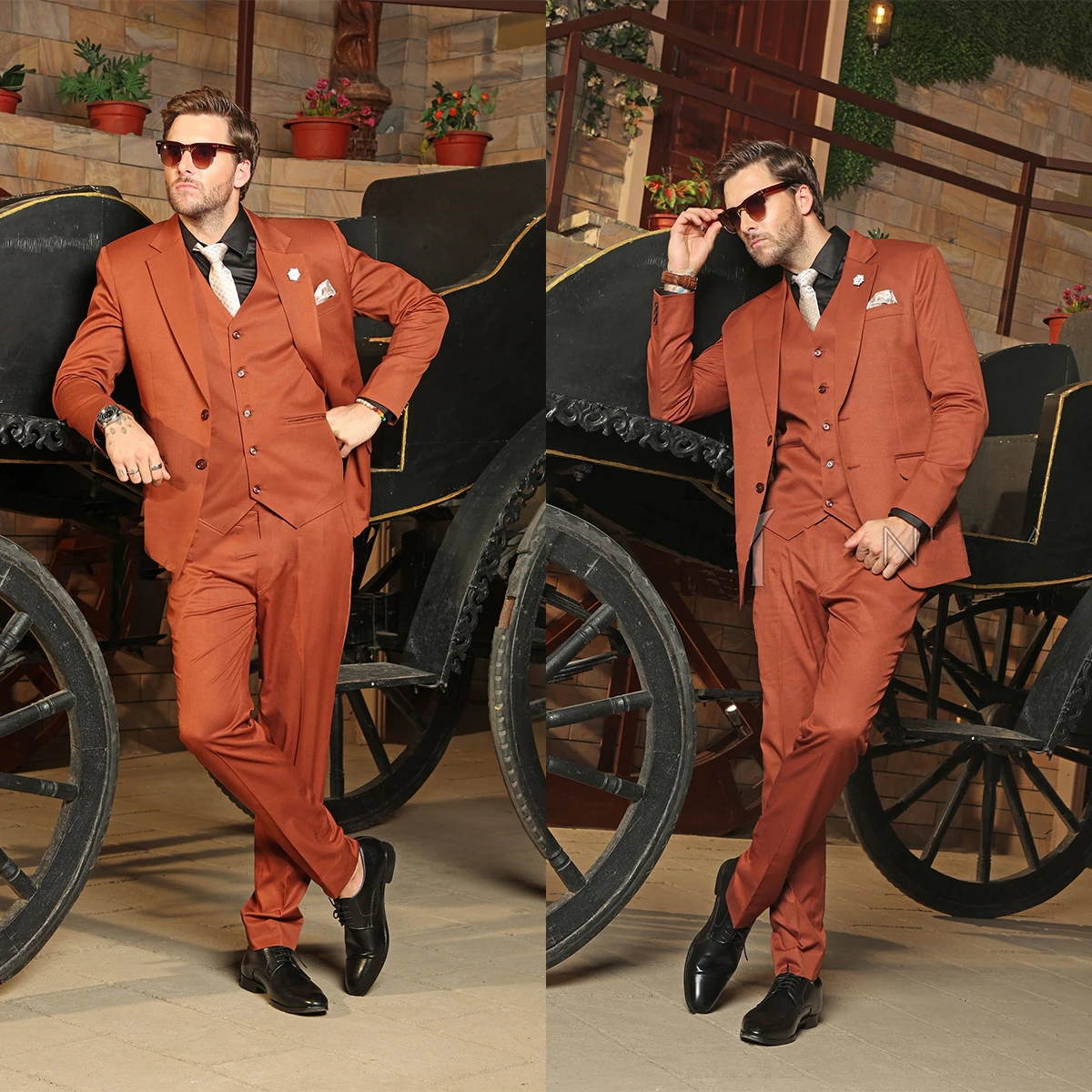 

Fashion Woolen Wedding Men's Suit New Elegant Pure Color Comfortable Slim Fit Tailor-Made Groom Formal Occasions Size Customized