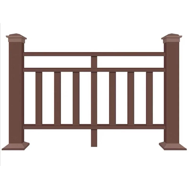 Maatwerk Moderne doe-het-zelf-installatie Buiten Hout-kunststof composietleuningen Anti-corrosie Waterdichte vangrails voor parken