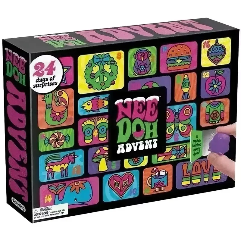 2026 NeeDoh Adventskalender 3D PVC Fidget-Puppe Weihnachts-Countdown-Kalender Überraschungsbox Stressabbau-Spielzeug Neujahrsgeschenk – Detail 12