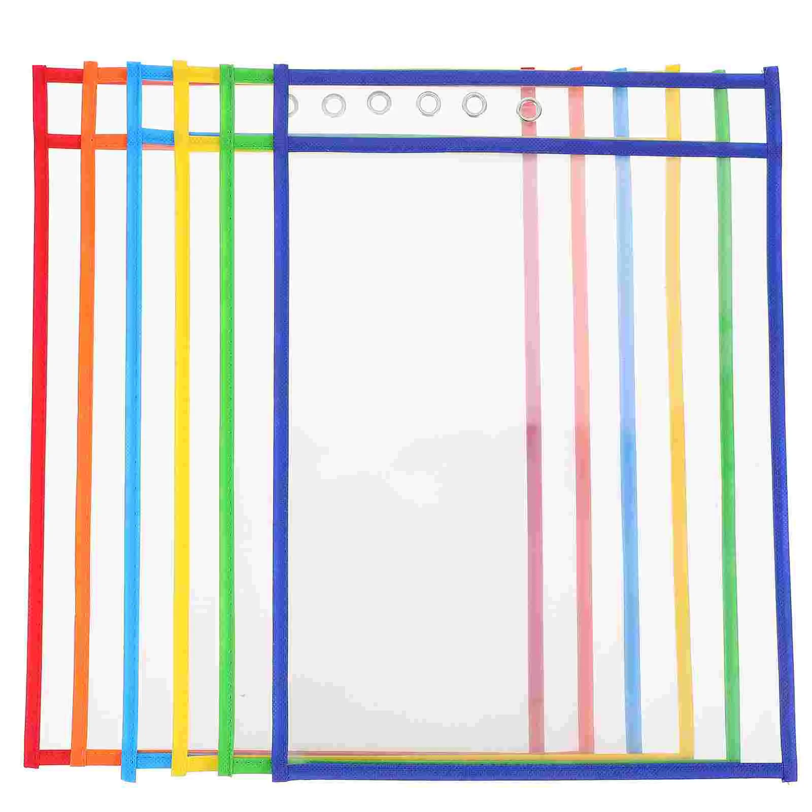 6pcs Practical File Holder Sleeves Document Sleeves File Protectors Seal Protectors plastic sleeves for paper