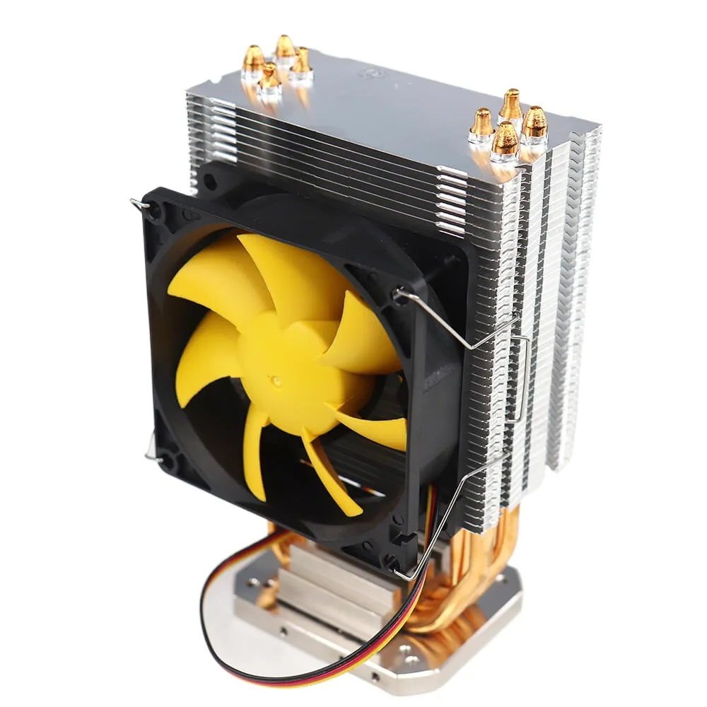 Custom Wholesale Aluminum 4 Heat Pipe Fan CPU Heat Sink for Computer