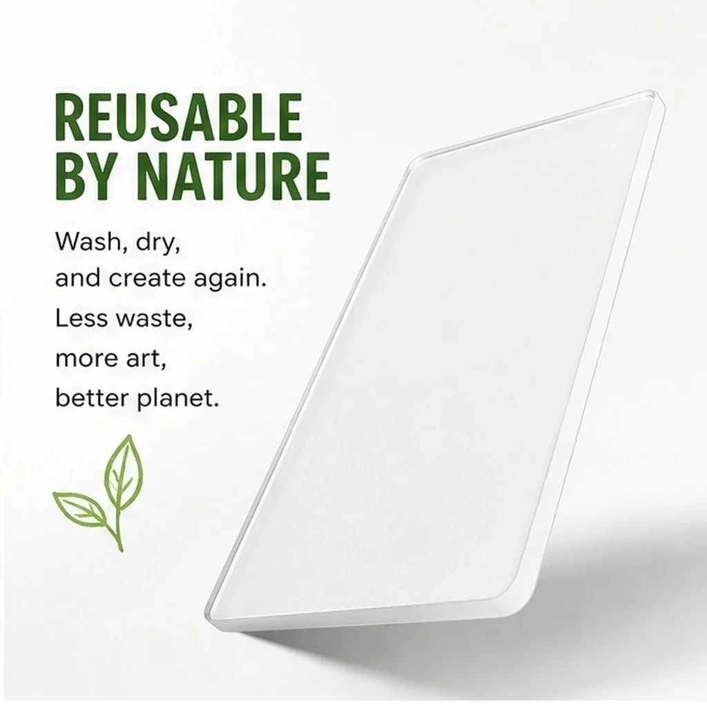 Reusable Gel Printing Plate 10mm Thick Soft Clear Gel Press for Printmaking, Art & Creative DIY Projects