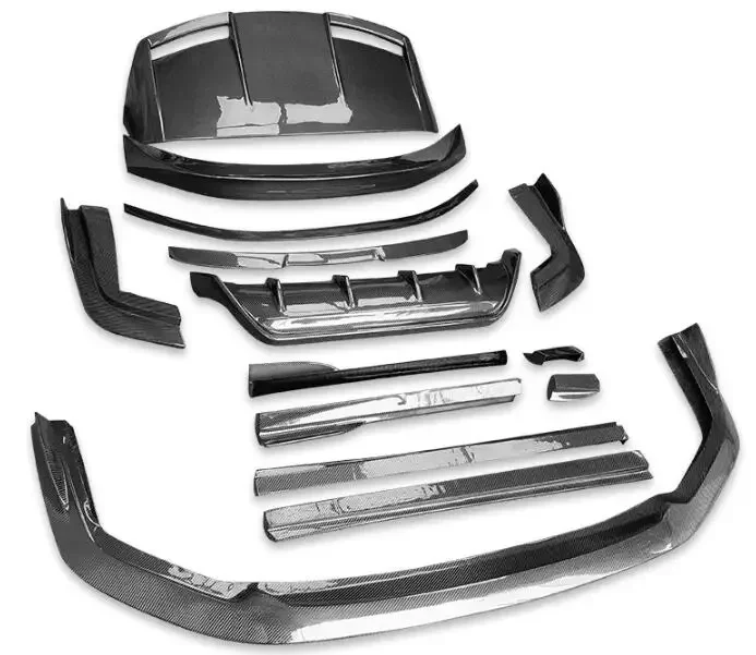 

New！ Real Carbon Fiber Body Kit For Lexus NX260 NX300 2022 2023 Front Bumper Lip Rear Diffuser Side Skirt Spoiler