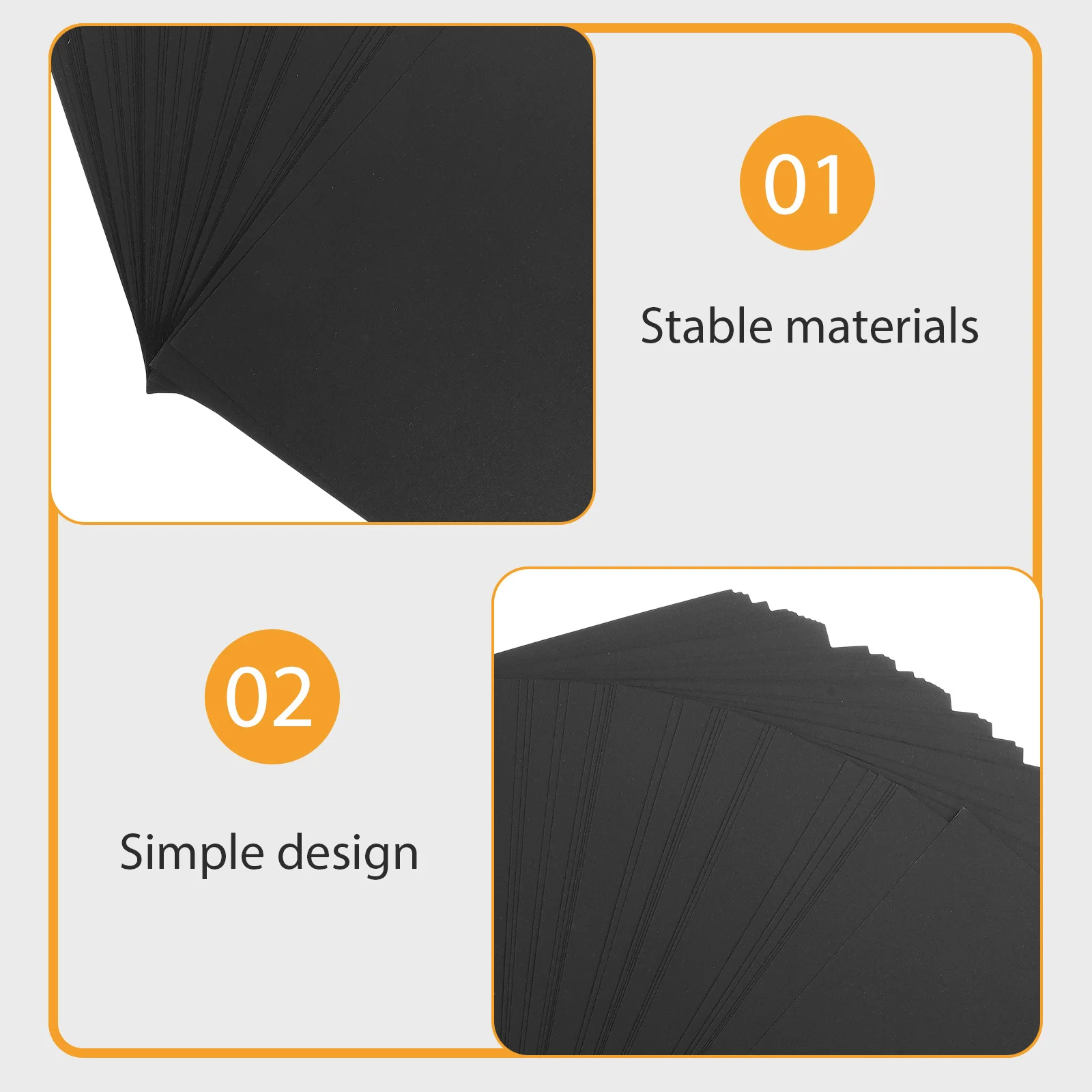 أوراق ورق بطاقات سوداء مقاس 8.5 × 11 بوصة ورق رسم سميك للفنانين لوحة رسم بطاقات تهنئة A4 Art #1