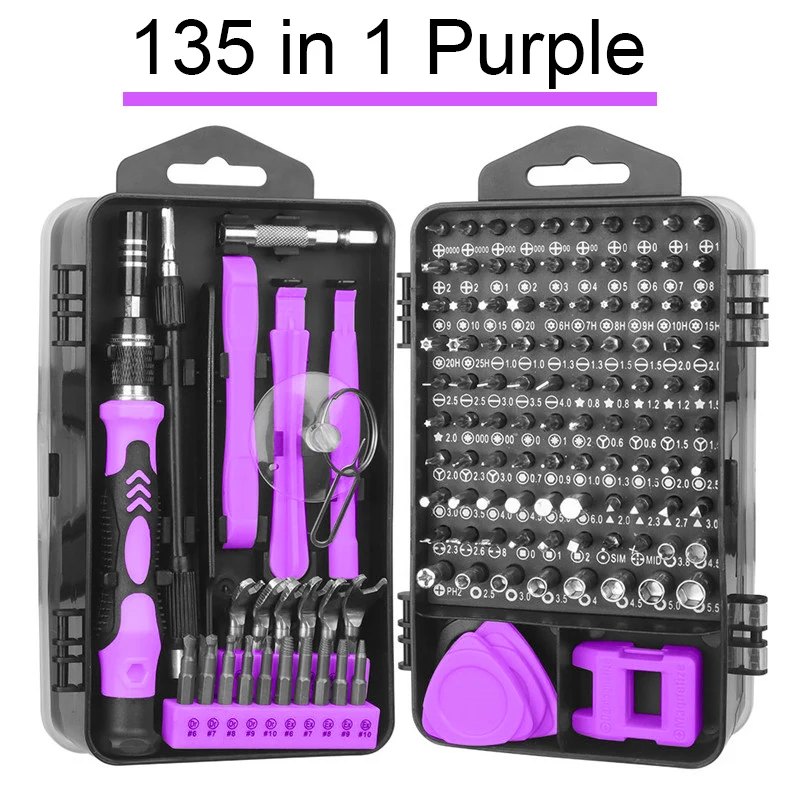 135/145 in 1 Präzisions-Schraubendreher-Set, Mini-Schraubenschlüssel-Ausdreher-Set für beschädigte Schrauben, für Uhren, Computer, Kamera. Perforieren usw
