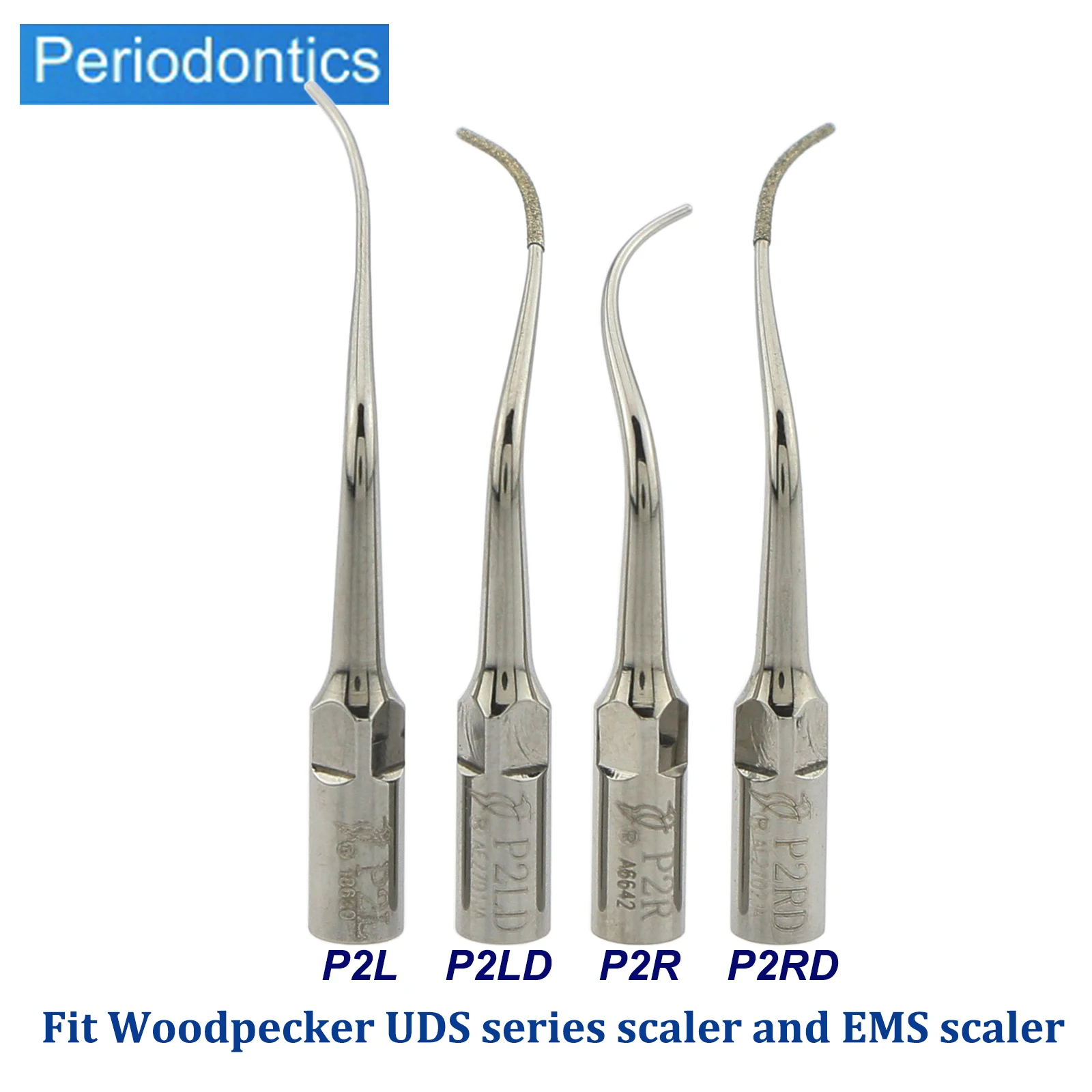 

Woodpecker 100% Original Dental Ultrasonic Scaler Tip Periodontal Scaling Tips P2L P2R Diamond Coated P2LD P2RD UDS EMS