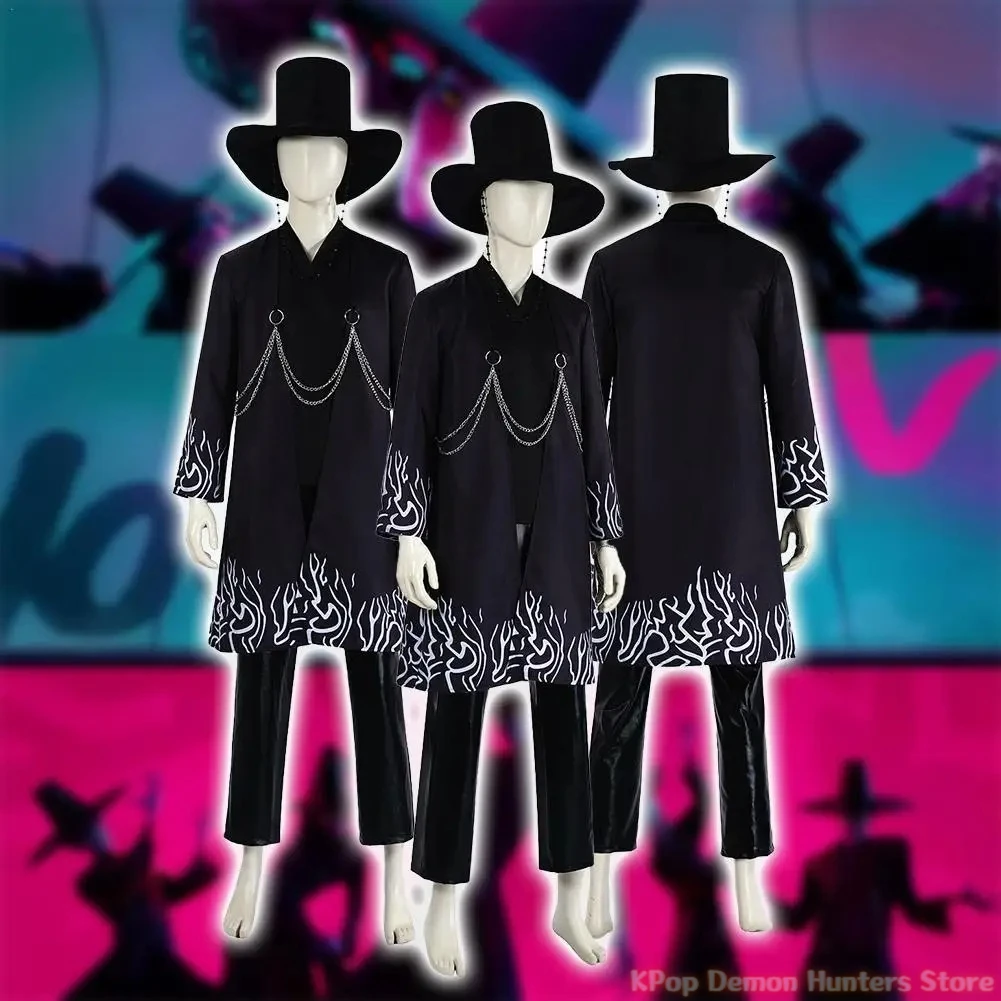 

New Demon Hunter Saja Boy Jinu Anime Cosplay Costume Kpop Group Singing Korea Style Man Suit Hat Halloween Carnival Party Outfit