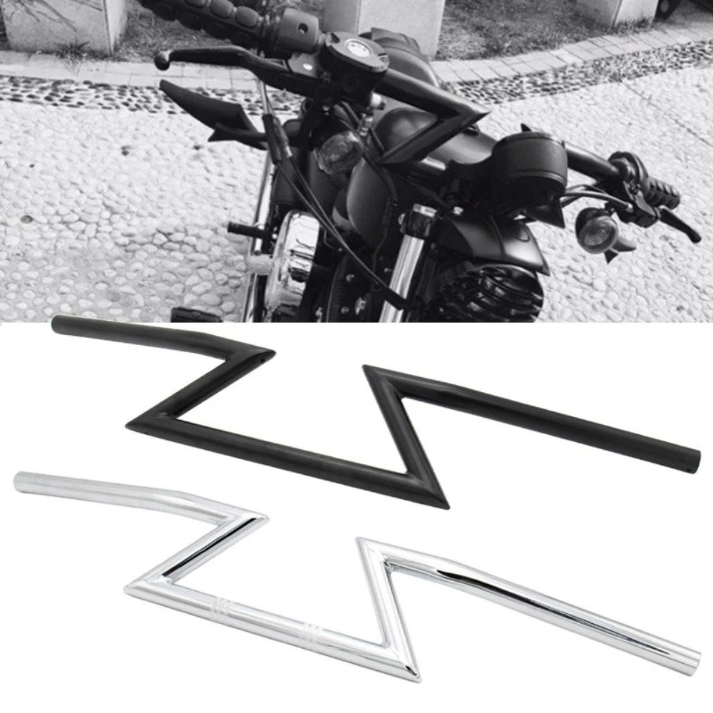 

Motorcycle Drag Bar Z Handlebar for Harley Sportster Cruiser XL 883 1200 Models 7/8" 1" Black Chrome Control Bar