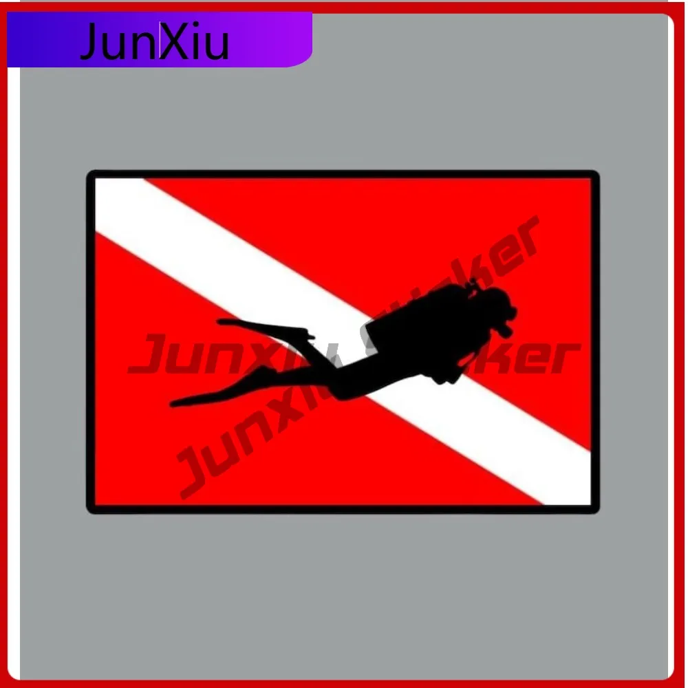 

Флаг для дайвинга, наклейка для подводного плавания, наклейки для наружного украшения автомобиля, забавные наклейки для холодильника, багажа, каяка, внедорожника, украшения для ноутбука, ПВХ