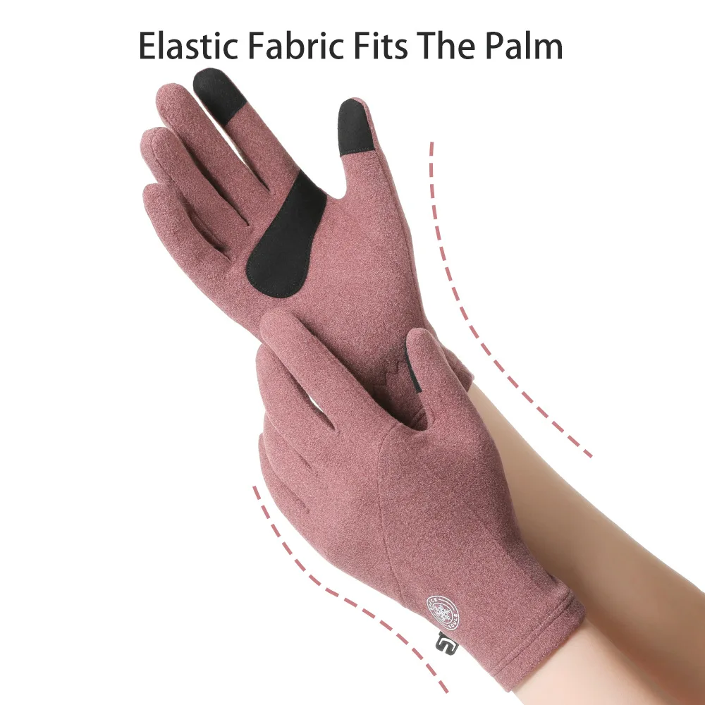 Herbst Winter frauen Dünne Weiche Warme Handschuhe Volle Finger Touchscreen Reiten Handschuhe Outdoor Sport Radfahren Lauf Handschuhe