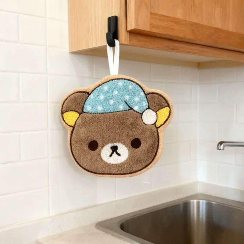 لطيف Rilakkuma منشفة الكرتون الدب شقيقة الحبل منشفة اليد المطبخ الحمام لينة سريعة منشفة ماصة زوجين مهرجان هدية