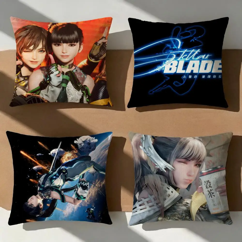 Stellar Blade Cushion Cover Pillow Cover Nordic Minimalist Throw DoubleSided Print Cushion Case for Sofa Bedroom Decor