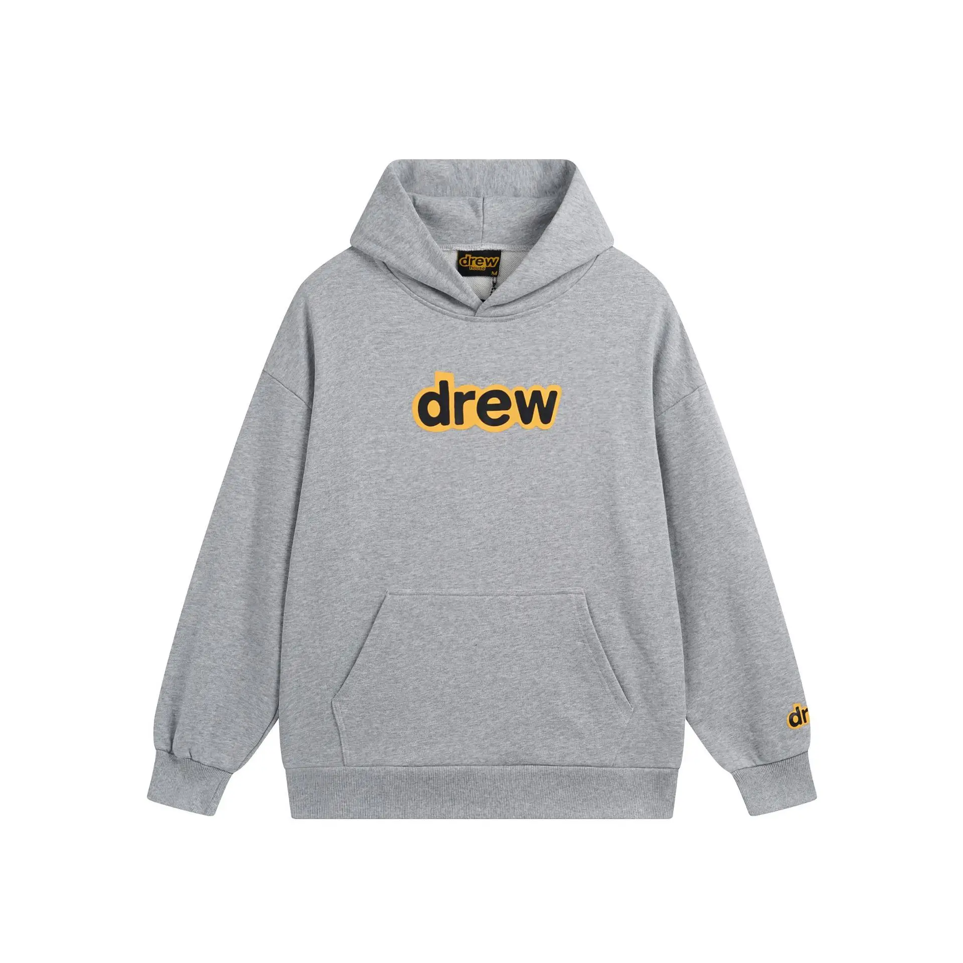 

2025 new Drew House Smiley Face Letter Hoodie Fleece-Lined Thickened Hooded Couple's Sweatshirt Oversized Jacket Unisex