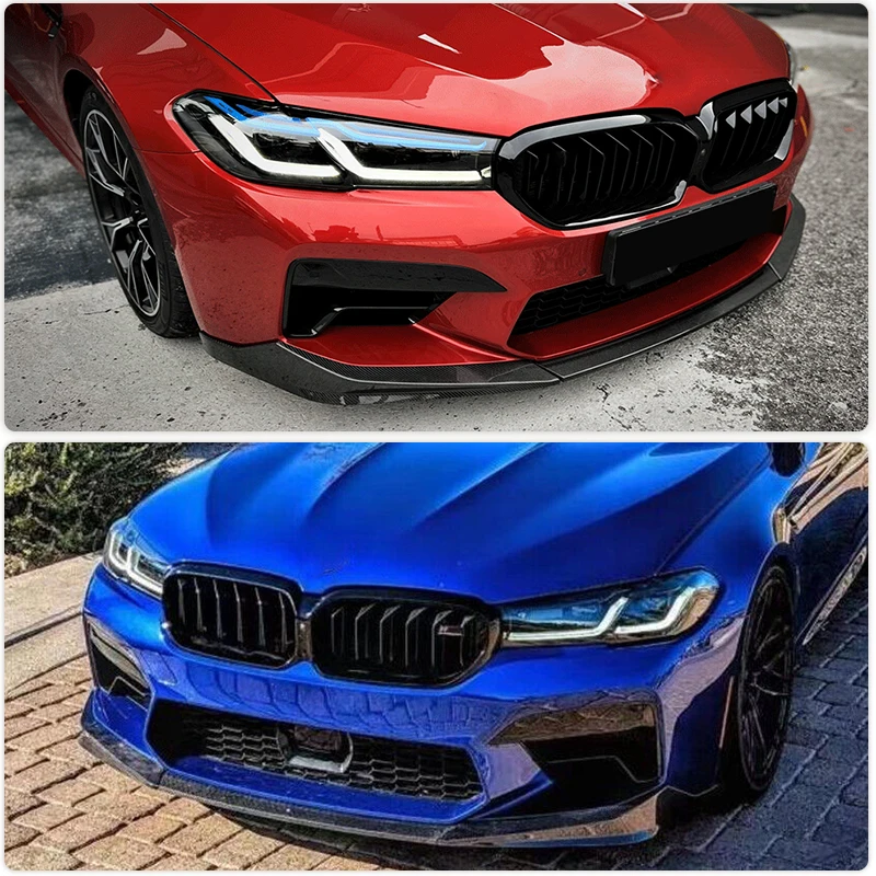 Dry Carbon Front Bumper Lip Chin Spoiler for BMW 5 Series F90 M5 Sedan LCI 2020 2021 Car Front Lip Spoiler Splitters Apron