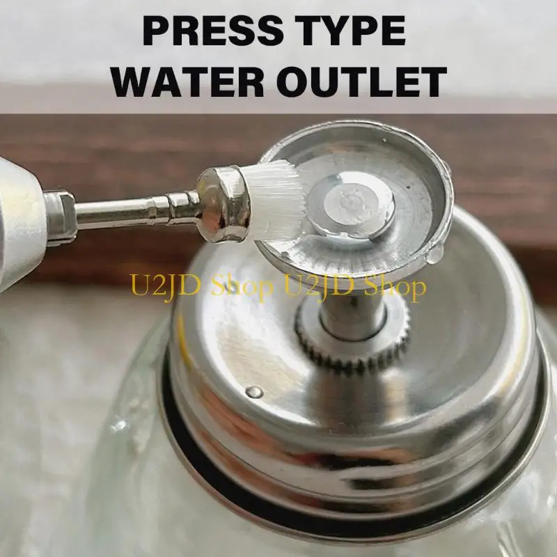 U2JD 6oz/180ml Bomba transparente Dispensador garrafa Removedor polimento unhas vidro Push Push Down Dispensador